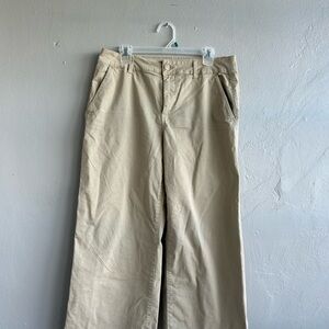 Daily Ritual Women's Wide Leg Pants Tan / beige size 12